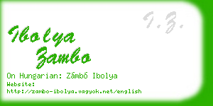 ibolya zambo business card